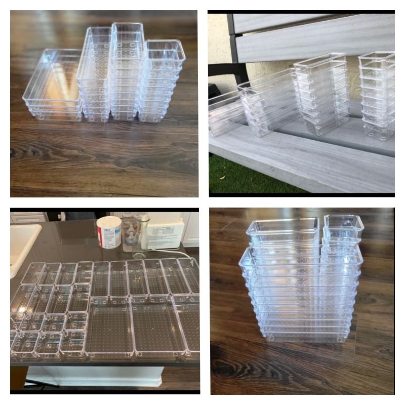 Clear Drawer Organiser Desk Acrylic Organiser Bathroom Makeup for Vanity Desk Office Home Storage Organisation makeup brushes