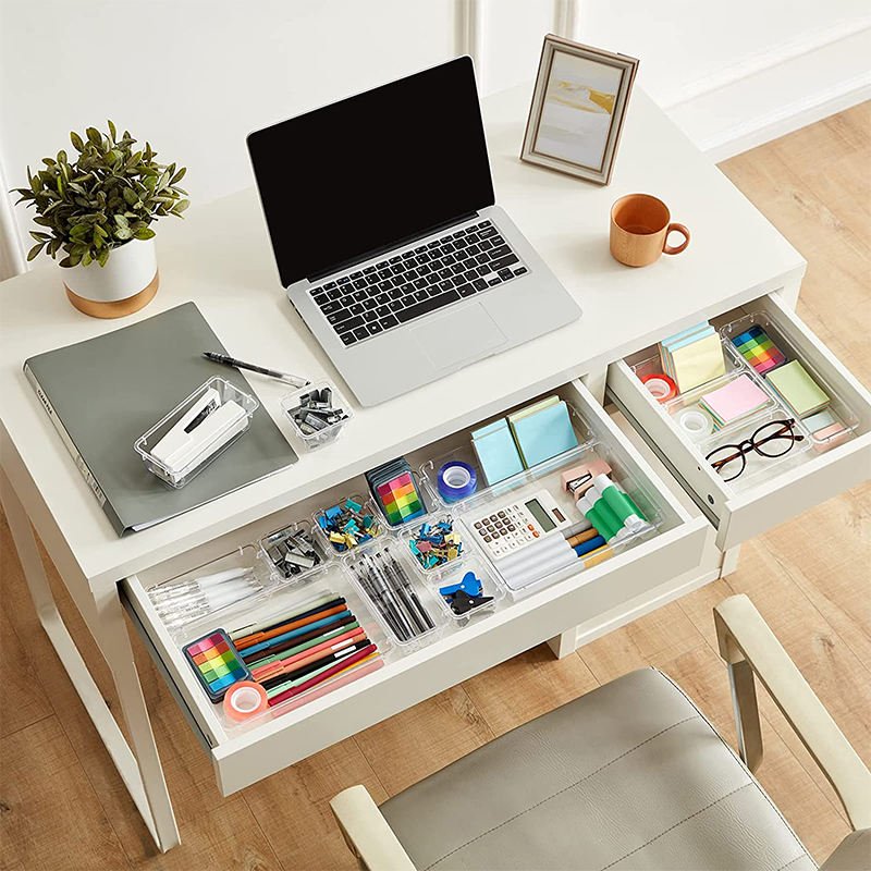 Clear Drawer Organiser Desk Acrylic Organiser Bathroom Makeup for Vanity Desk Office Home Storage Organisation makeup brushes