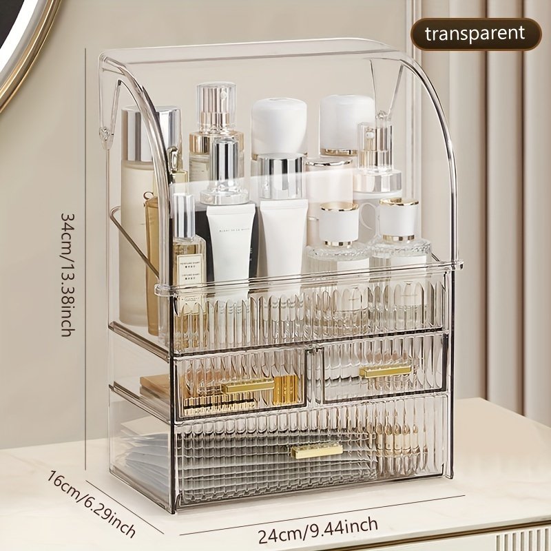 Dustproof Cosmetic Storage Box Make up Drawer Organizer Makeup Container Desktop Beauty Storage Organizer Case