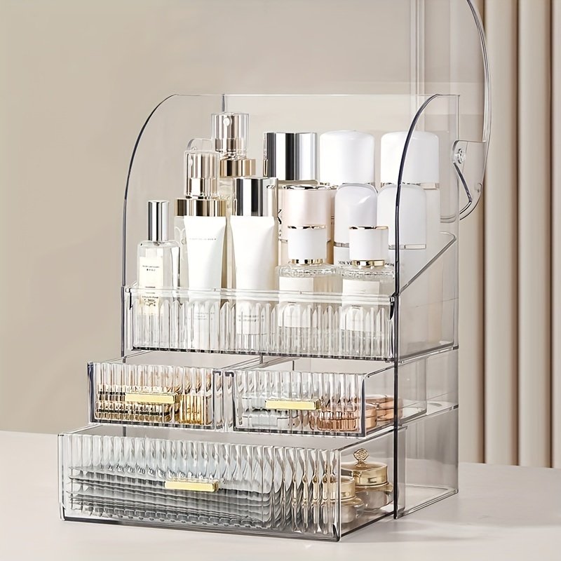 Dustproof Cosmetic Storage Box Make up Drawer Organizer Makeup Container Desktop Beauty Storage Organizer Case