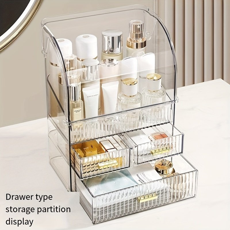Dustproof Cosmetic Storage Box Make up Drawer Organizer Makeup Container Desktop Beauty Storage Organizer Case