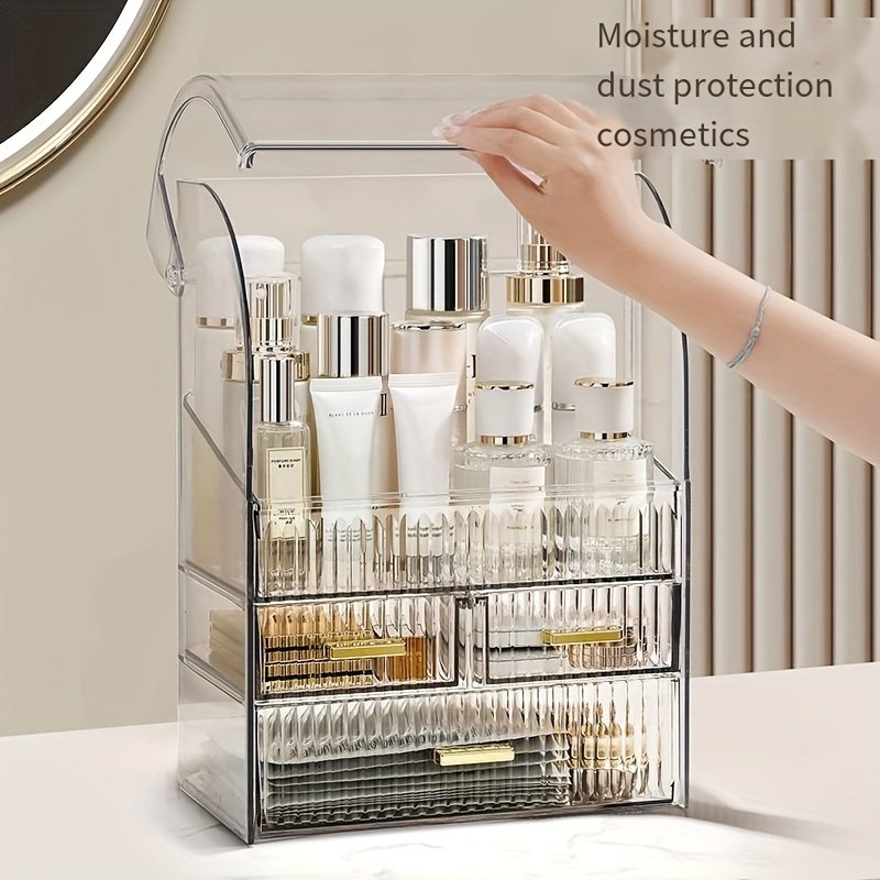 Dustproof Cosmetic Storage Box Make up Drawer Organizer Makeup Container Desktop Beauty Storage Organizer Case
