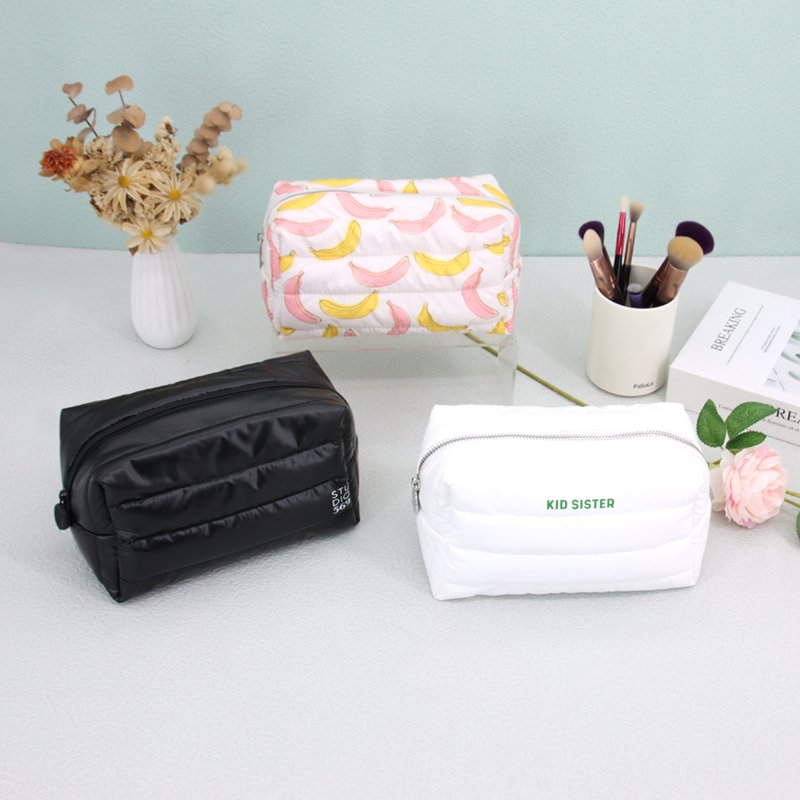 New Fashion Trend Soft Makeup Cosmetics Pouch Quilted Travel Toiletry Bag Makeup Bag Puffy Cosmetic Bag