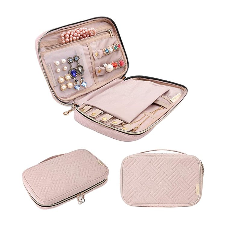 Popular New Jewelry Storage Rolls Travel Makeup Bag for Europe and United States Organize Jearlery Storage Boxes
