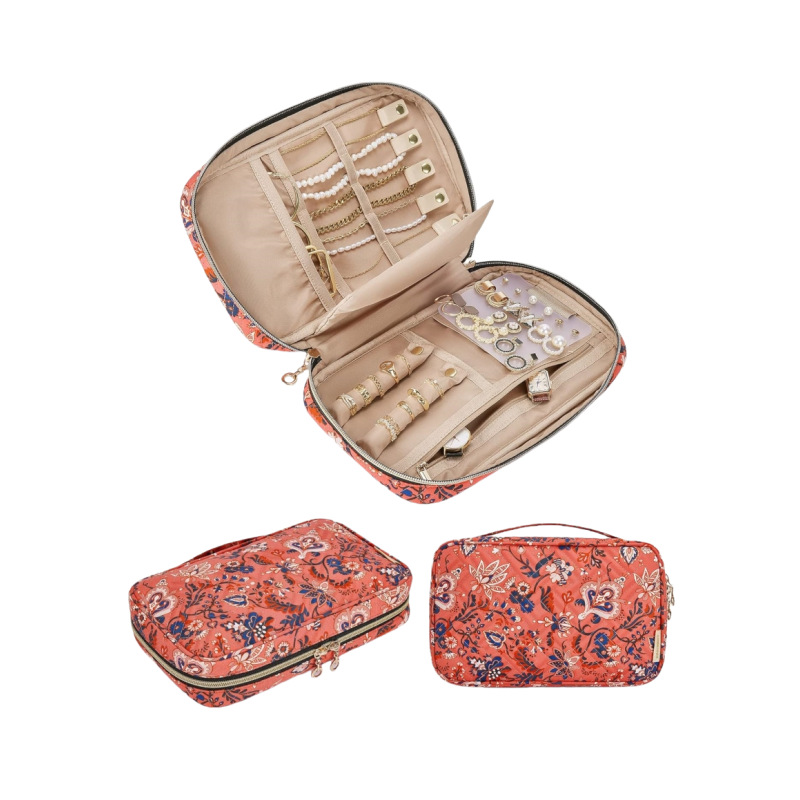 Popular New Jewelry Storage Rolls Travel Makeup Bag for Europe and United States Organize Jearlery Storage Boxes