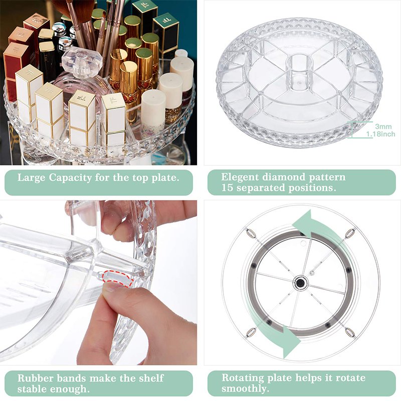 Competitive Spinning Make Up Storage Box Cosmetic Display Cases Skincare Stand Holder Organizer