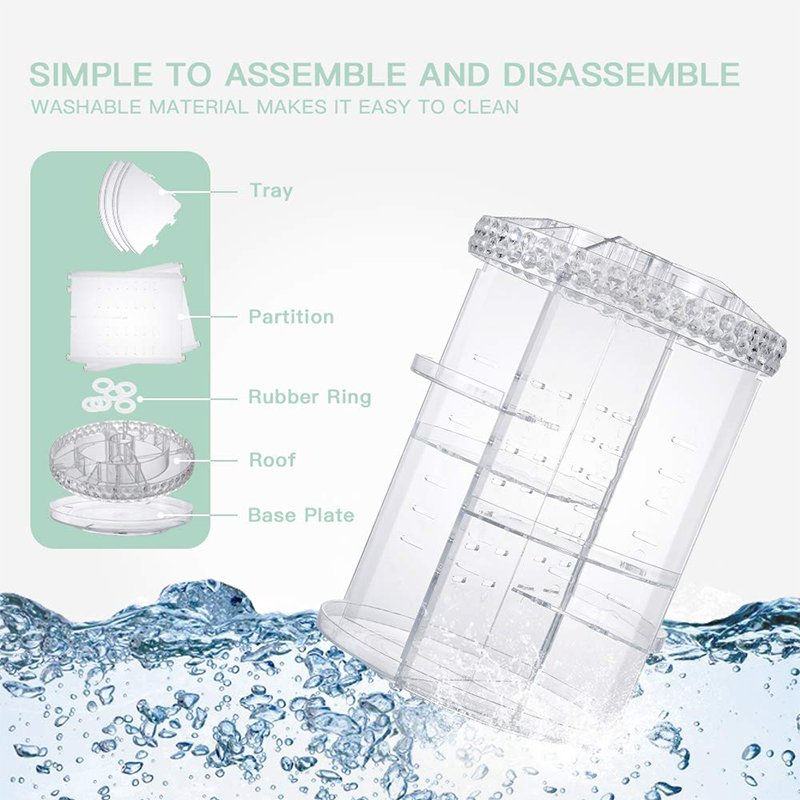 Competitive Spinning Make Up Storage Box Cosmetic Display Cases Skincare Stand Holder Organizer