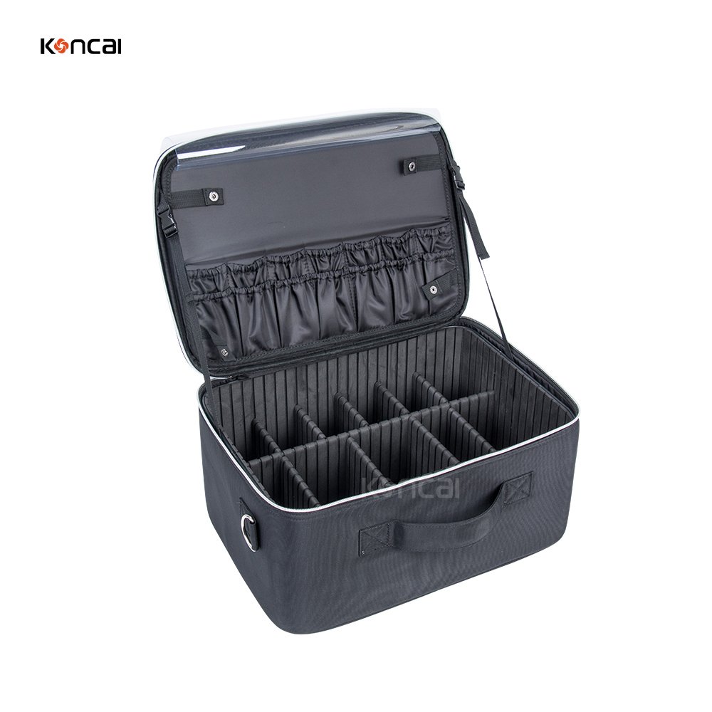 KONCAI Cosmetic case make up accessories travel suitcase vanity box organizers makeup brush bag