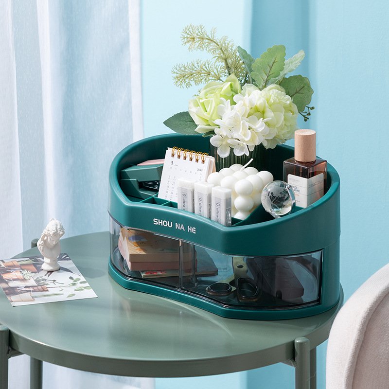 Modern Design Multi-layer Cosmetic Storage Box Home Desktop Organizer Plastic Box Makeup Jewelry Storage