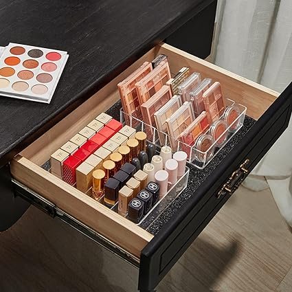 Eyeshadow Palette Makeup Organizer, BPA Free 7 Section Divided Vanity Organize Holder for Drawer and Bathroom Counte