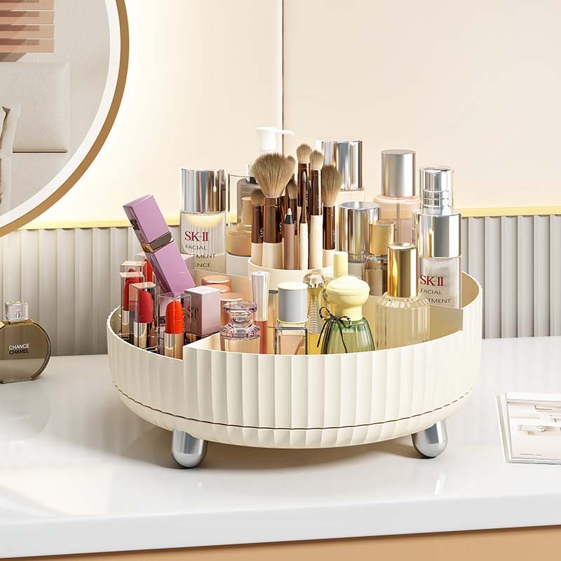 Wholesale plastic makeup organizers HIPS material storage boxes bins multifunction with brush holder
