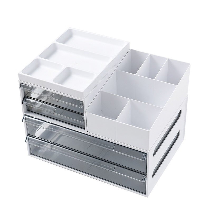 Top Selling Household Items Storage Box Makeup Storage Rack Multi Layer Office Desktop File Plastic Clear Storage Drawer Cabinet