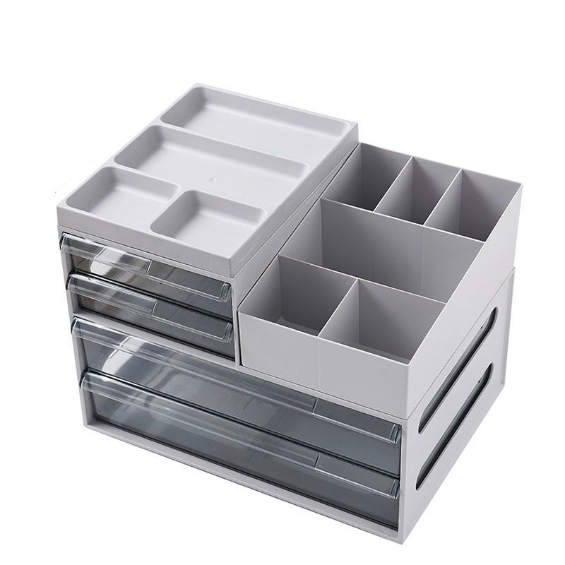Top Selling Household Items Storage Box Makeup Storage Rack Multi Layer Office Desktop File Plastic Clear Storage Drawer Cabinet