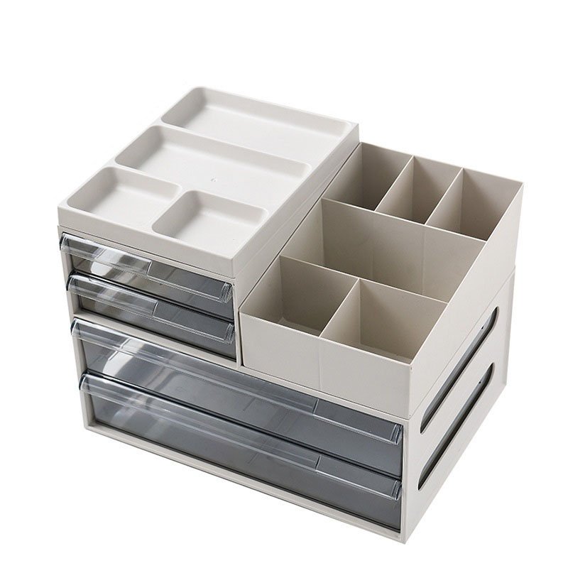 Top Selling Household Items Storage Box Makeup Storage Rack Multi Layer Office Desktop File Plastic Clear Storage Drawer Cabinet