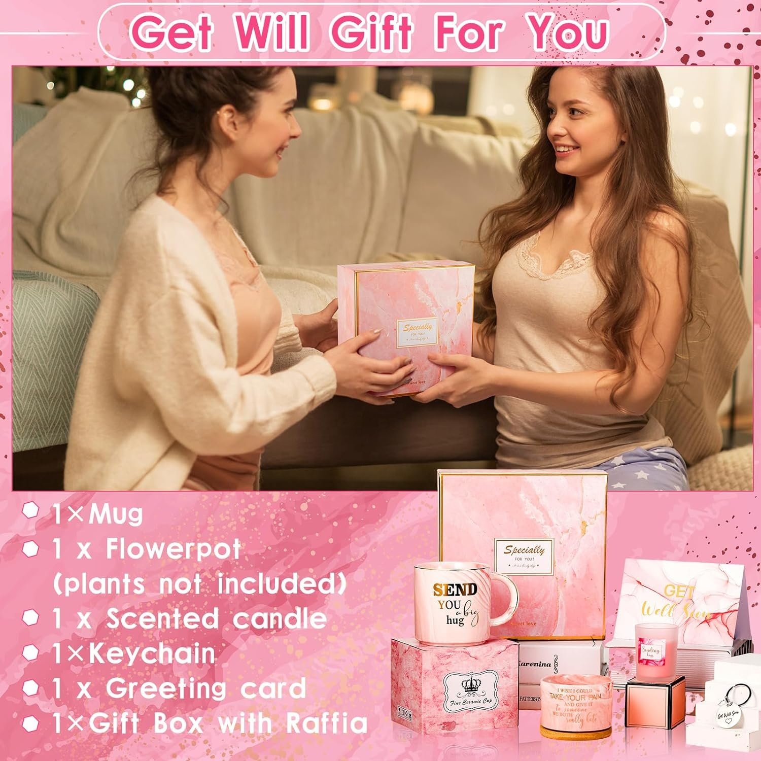 OEM After Surgery Gifts Feel Better Gifts for Women Sympathy Gifts for Sick Friends Thinking of You Package