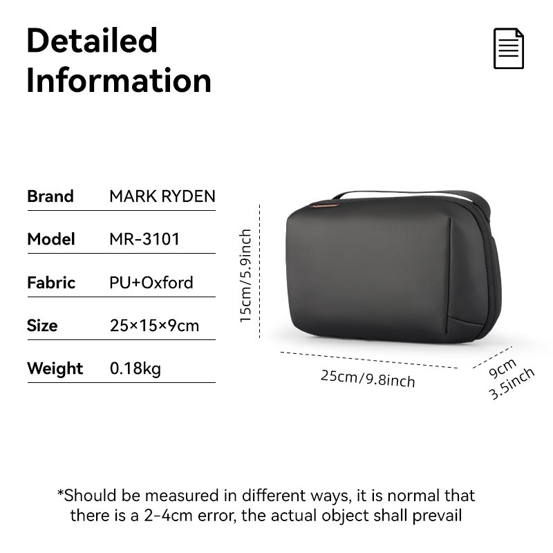 Mark Ryden Factory direct selling wash bag men's large-capacity brush bag fitness travel portable waterproof L_MR3101-B