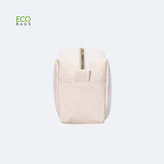Vietnam Factory Canvas Women Cosmetic Makeup Bags Reusable For Wholesale Ready to Produce MOQ 500 PCS With Customized Printing