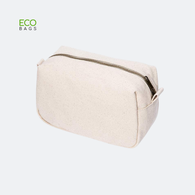 Vietnam Factory Canvas Women Cosmetic Makeup Bags Reusable For Wholesale Ready to Produce MOQ 500 PCS With Customized Printing