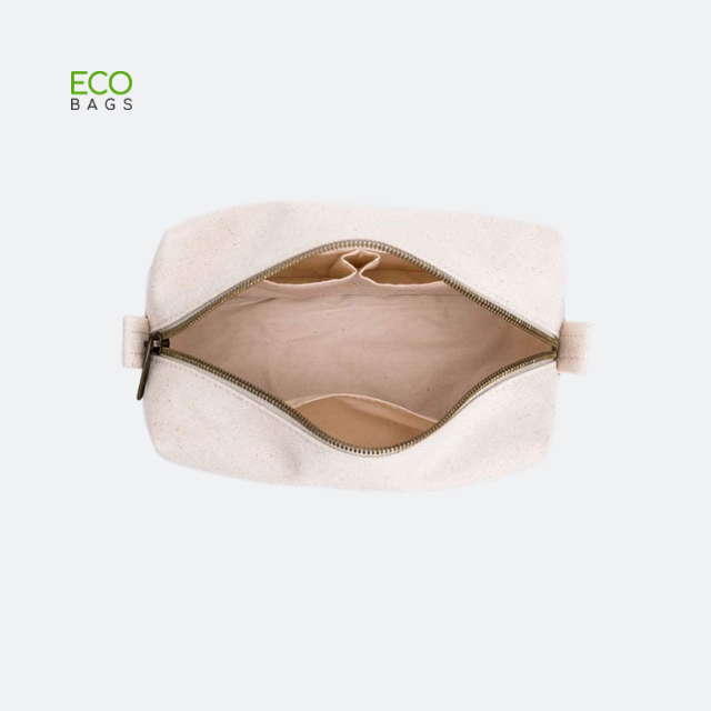 Vietnam Factory Canvas Women Cosmetic Makeup Bags Reusable For Wholesale Ready to Produce MOQ 500 PCS With Customized Printing