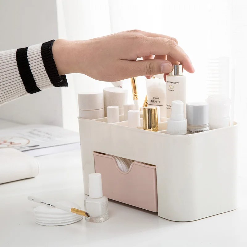 Makeup Storage Organizer Desktop Make Up Storage Drawer Box for Vanity Desk Organizers