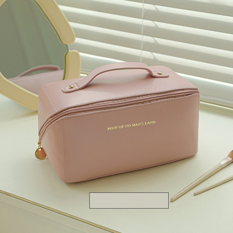 Factory Large Capacity Travel Storage PU Makeup Organ Pillow Cosmetics Bag