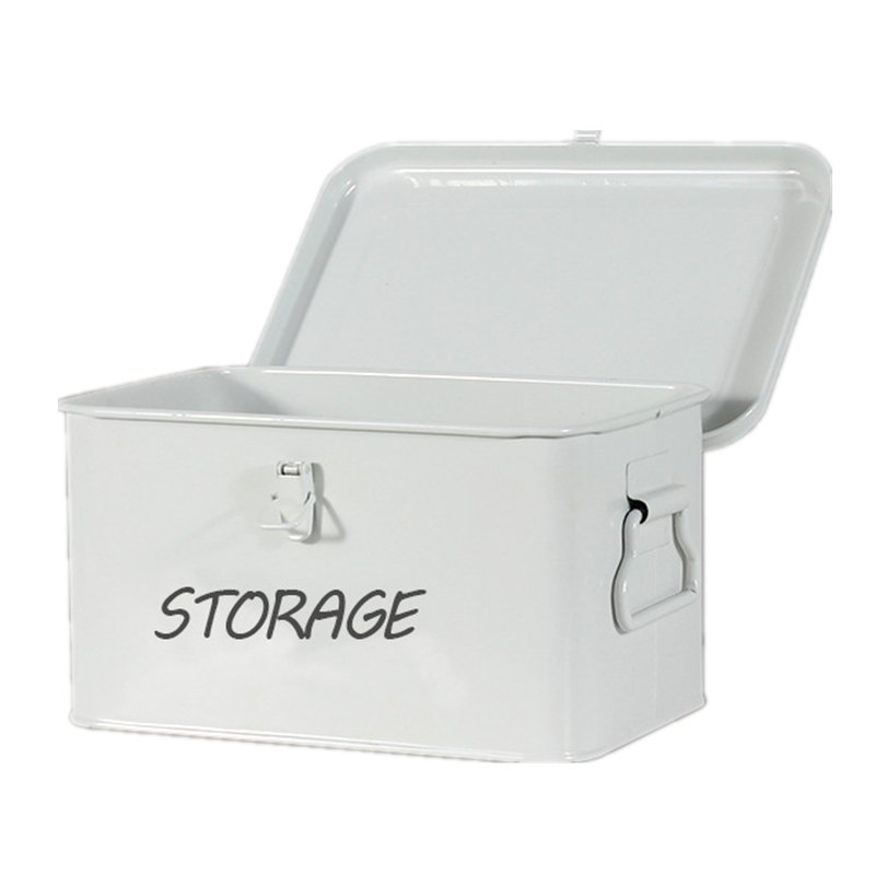 Wholesale small metal storage box multipurpose makeup storage box with lock