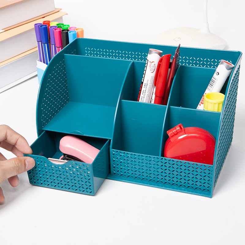 new available low price portable hollow home divided organization small items office desktop cosmetics storage box