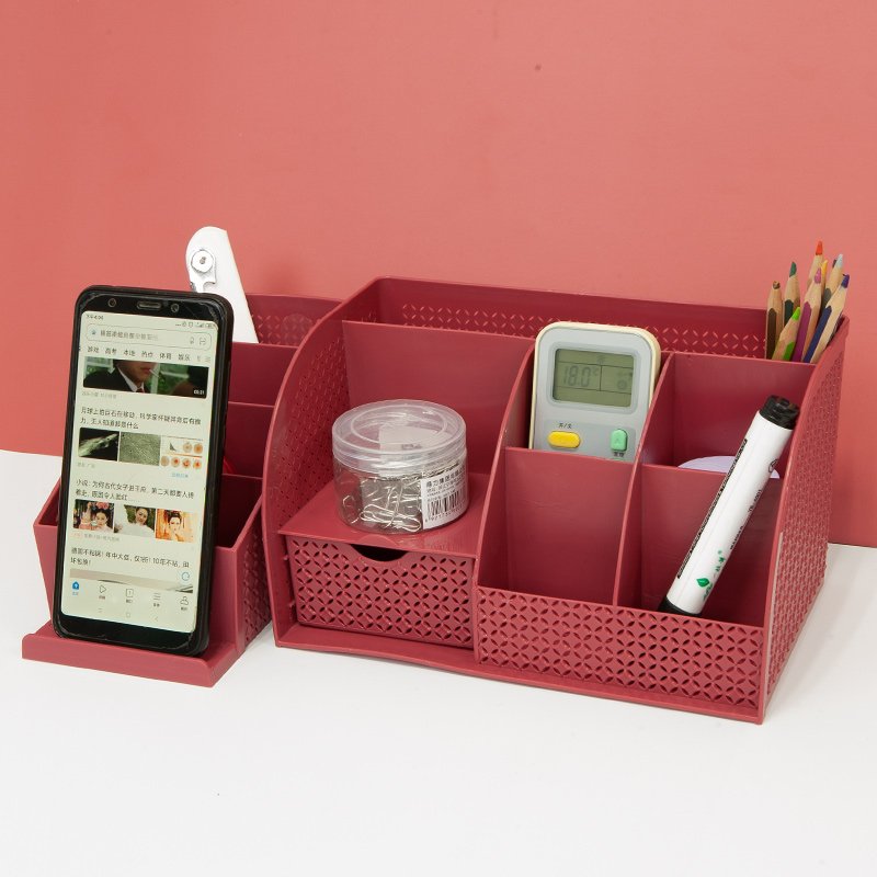 new available low price portable hollow home divided organization small items office desktop cosmetics storage box