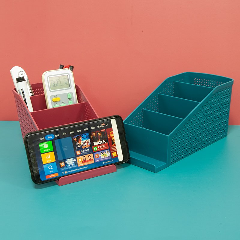new available low price portable hollow home divided organization small items office desktop cosmetics storage box