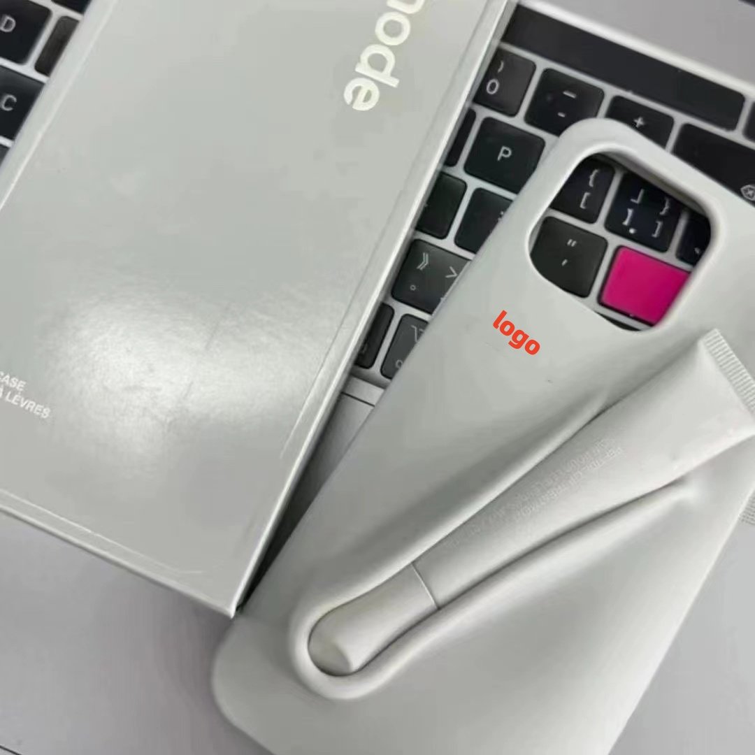 New 2024 phone case Manufactured shock-proof silicon cover Lip gloss Phone case Lip stick makeup holder for iPhone13-15 Pro Max