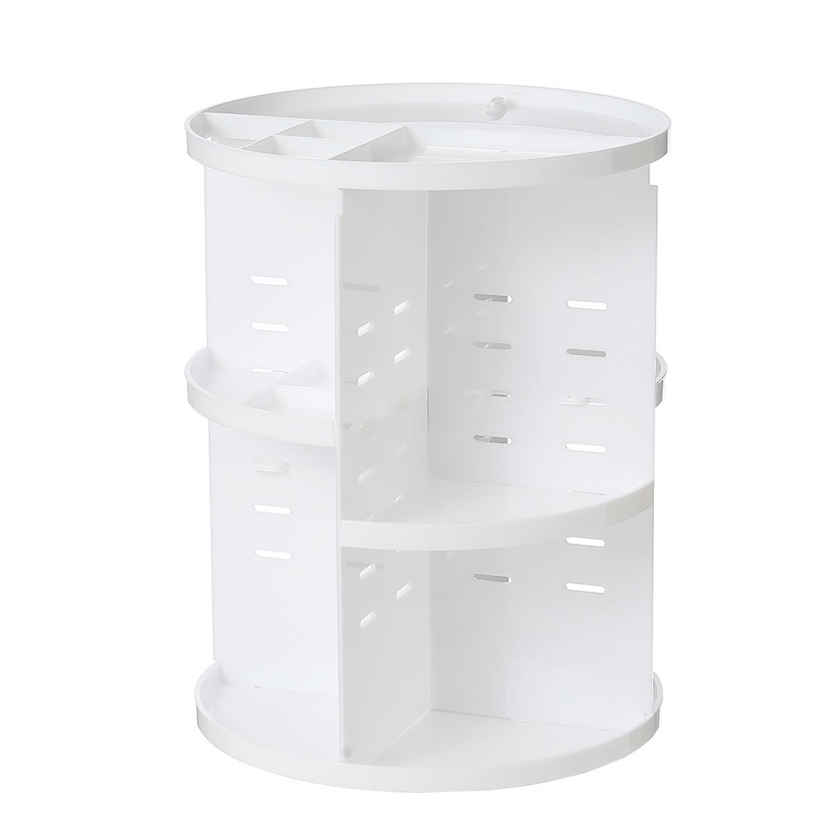 Choice Fun Acrylic 360 Degree Rotating Beauty Makeup Organizer Adjustable Cosmetic Storage Box Transparent Desktop Storage Box