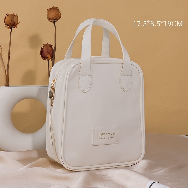 Women's Pu Leather Gradient Three-dimensional Makeup Bag Travel Portable Toiletry Bag Cosmetics Organizing Storage Bag
