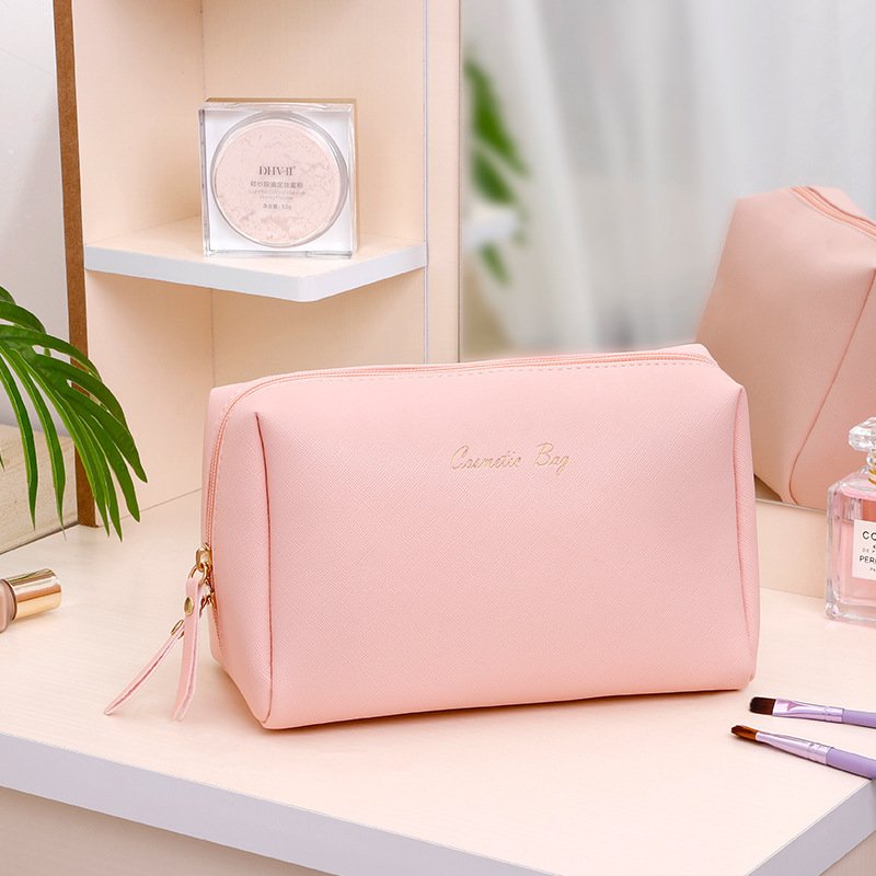 High Quality pink cosmetic travel bag custom pink makeup bag cosmetic