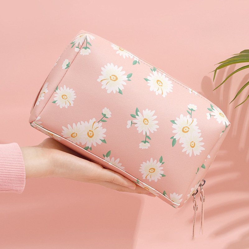 High Quality pink cosmetic travel bag custom pink makeup bag cosmetic