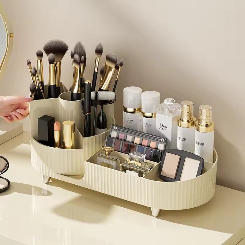 Rotatable Make Up Organizer Skincare Storage Organizers 360 Degree Rotating Makeup Brush Holder