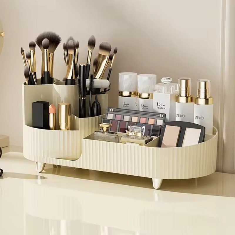 Rotatable Make Up Organizer Skincare Storage Organizers 360 Degree Rotating Makeup Brush Holder