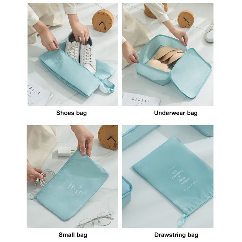 Expandable Luggage Organizer Bags 4 Set/6 Set/8 Set Compression Packing Cubes Customized Travel Pouch Packing Organizers