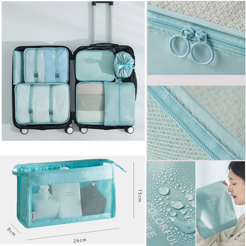 Expandable Luggage Organizer Bags 4 Set/6 Set/8 Set Compression Packing Cubes Customized Travel Pouch Packing Organizers
