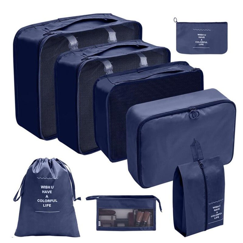 Expandable Luggage Organizer Bags 4 Set/6 Set/8 Set Compression Packing Cubes Customized Travel Pouch Packing Organizers