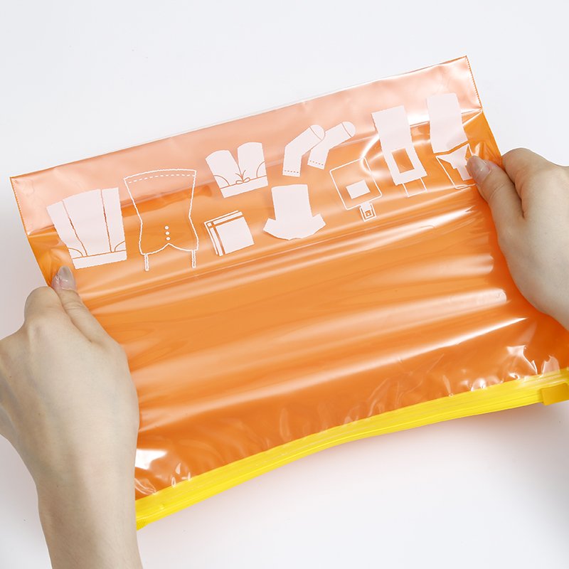 Travel poly custom printed logo plastic pe storage cosmetic jewelry packaging zipper slider bag