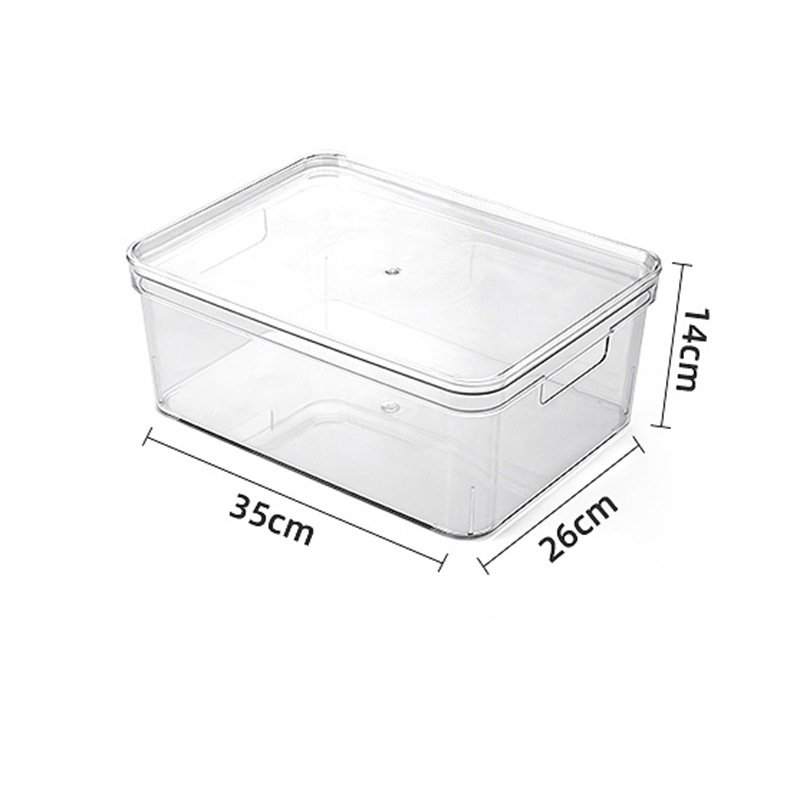 Classic Multifunction Household Storage Box High Transparent Plastic Table Top Cosmetic Organizer Handle Dust Prevention Makeup