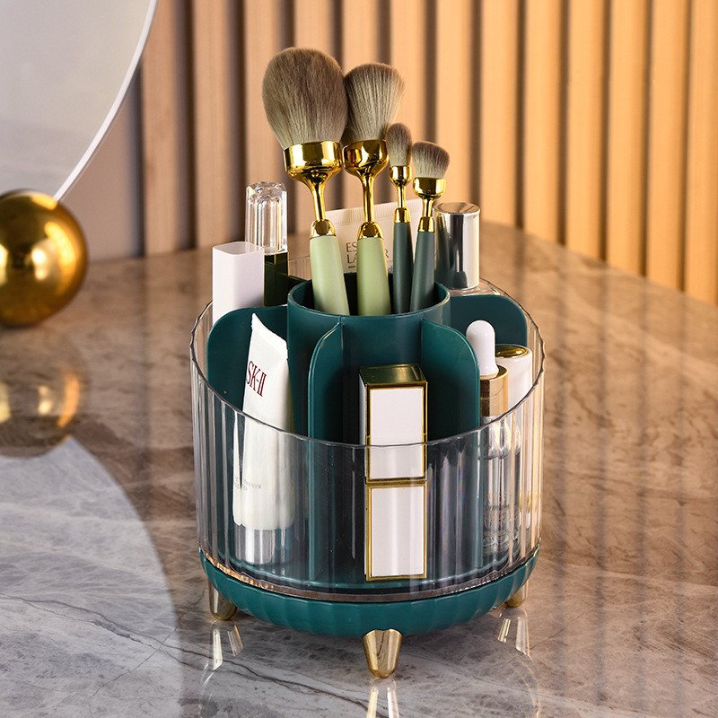 Desktop makeup Brushes Storage Bucket 360 Degree Rotating Lipstick Cosmetic Storage Holder organizer
