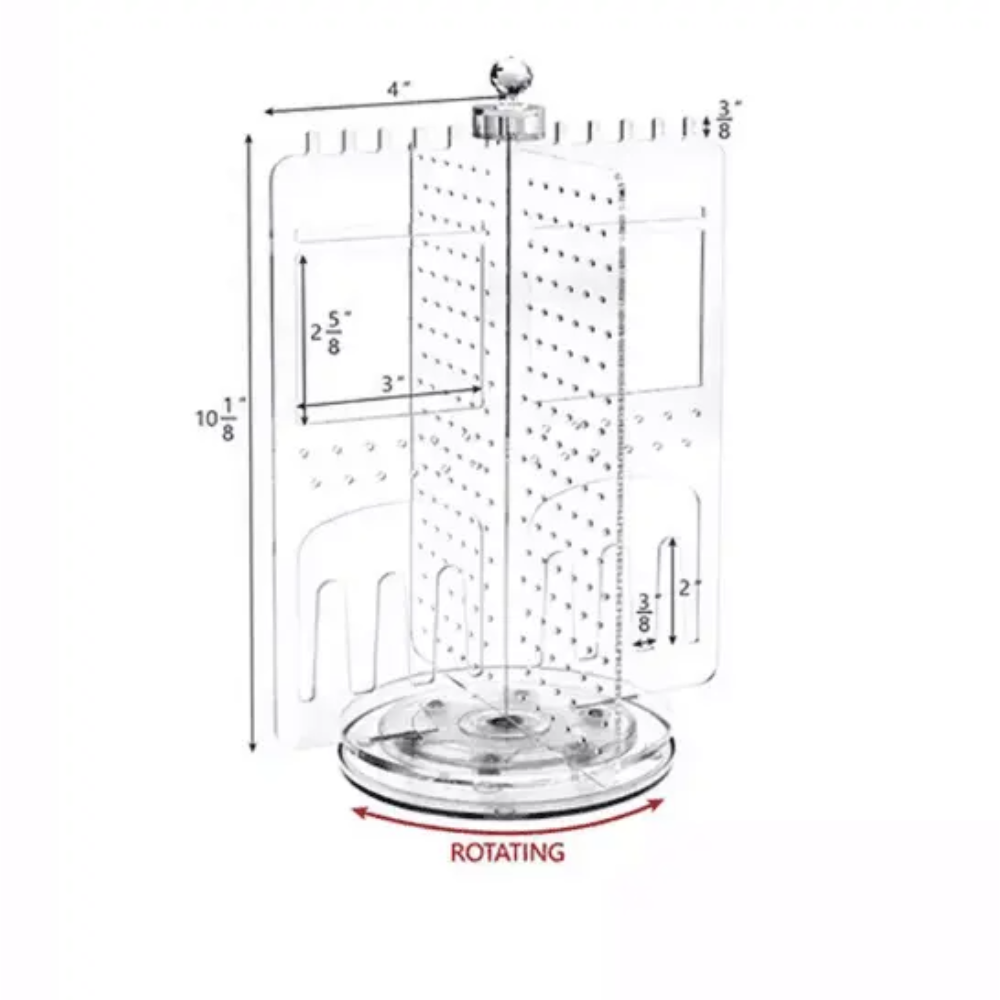 Detachable circular shape acrylic 360 degree rotating makeup organizer Cosmetic organizer
