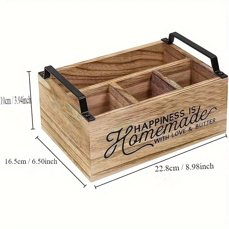 Rustic Wooden Multi-Compartment Organizer Box - Decorative Storage Caddy for Jewelry, Makeup, Perfume, and Desk Accessories Box