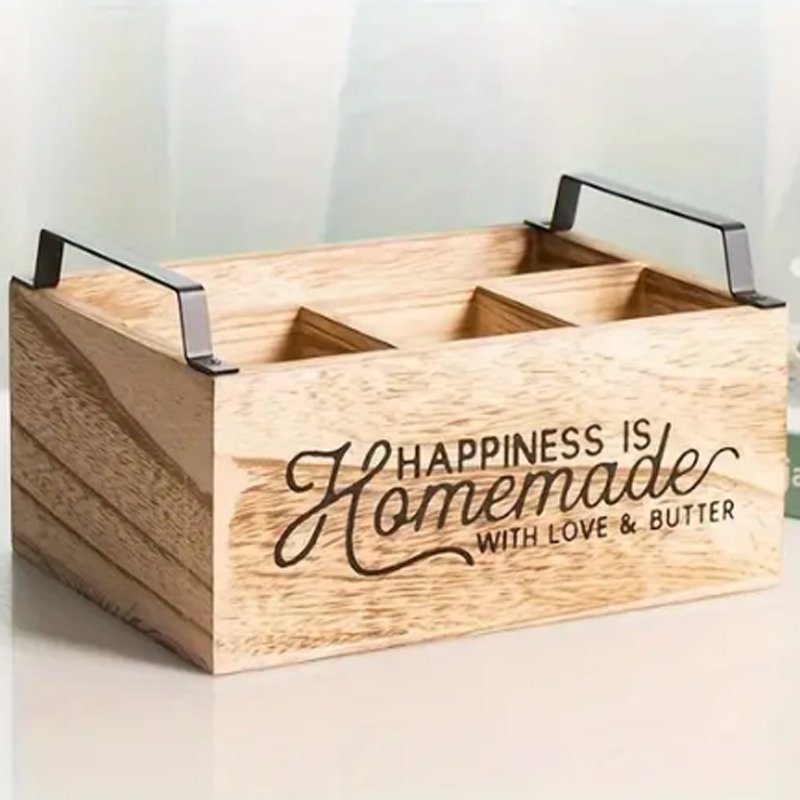 Rustic Wooden Multi-Compartment Organizer Box - Decorative Storage Caddy for Jewelry, Makeup, Perfume, and Desk Accessories Box