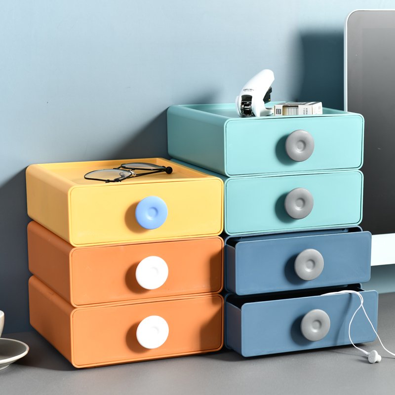 Multifunctional Waterproof Plastic Storage Case PP Material Home Office Desktop Organizer with Drawer Sundries Makeup Cosmetics
