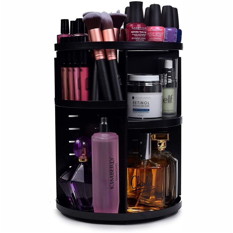 360 Rotating Makeup Organizer Adjustable Carousel Large Capacity Revolving Perfume Organizer Skincare Organizers Cosmetic