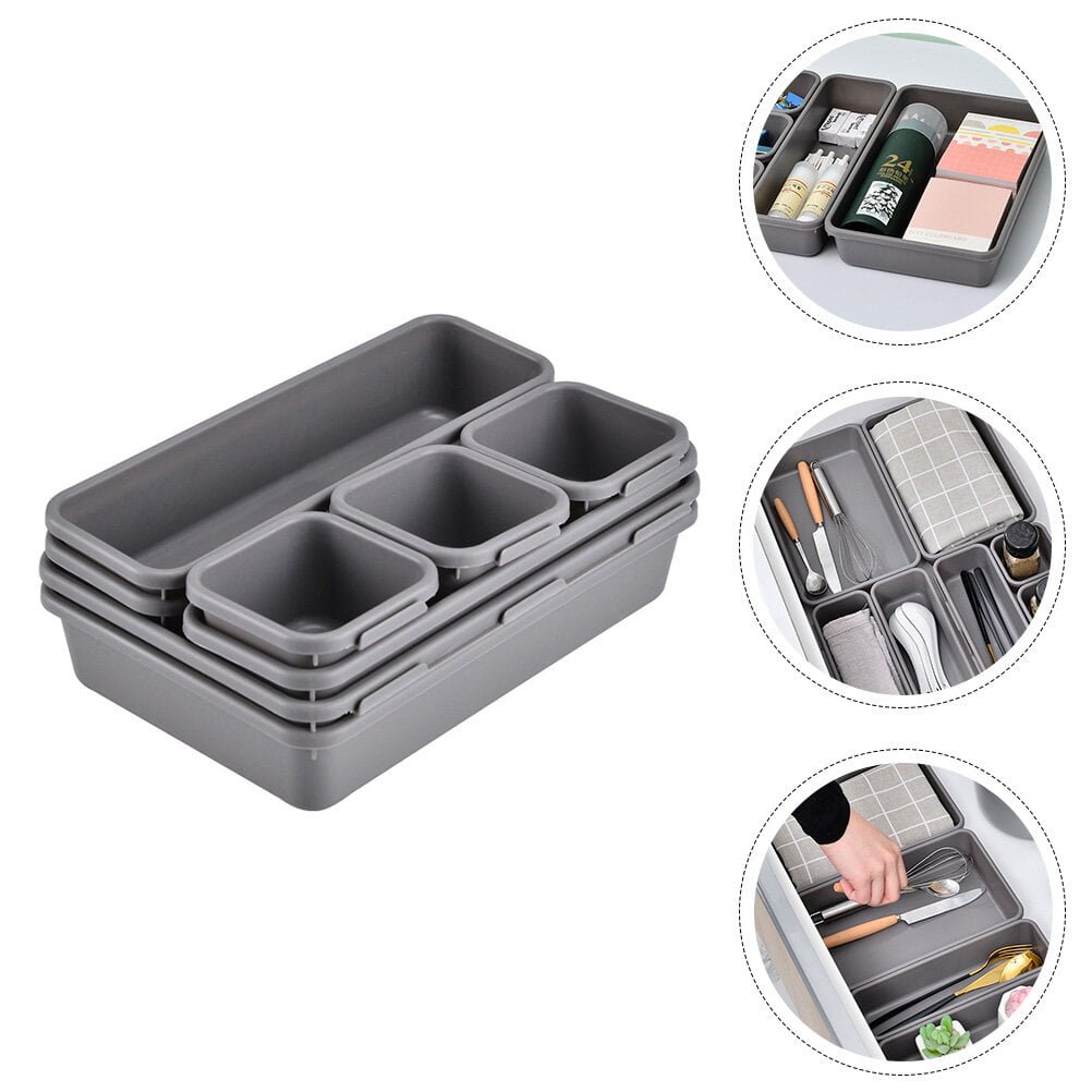 Clear Plastic Custom Good Price Bathroom And Vanity Drawer Organizers Trays Set Desktop Storage For Makeup Kitchen And Office