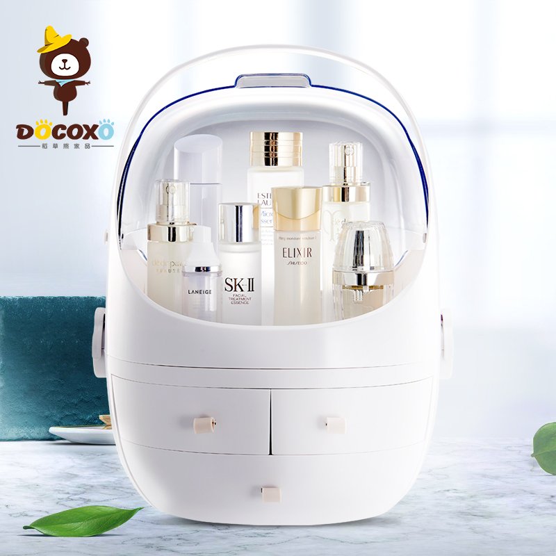 Waterproof and Dustproof drawer style portable Makeup Organizer Cosmetics Storage Box professional Skin Care Jewelry storage box