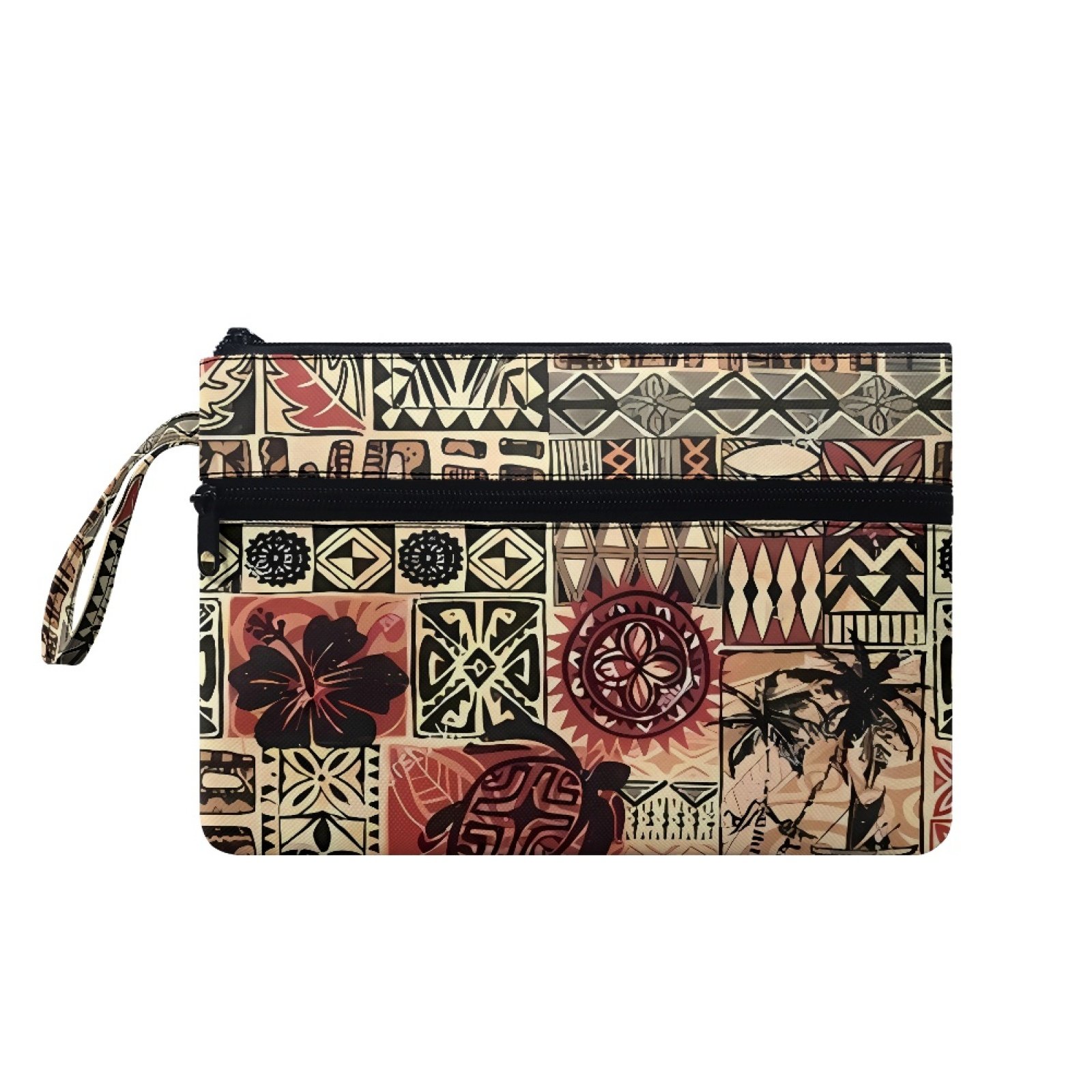 Custom Pouches with Zipper Oxford Dual Compartment Small Handbag, Waterproof Utility Bag Zipper Pouch for Organizers and Storage